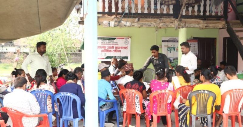 सहारा नेपाल साकोसद्धारा उद्यमीलाई प्राविधिक तालिम