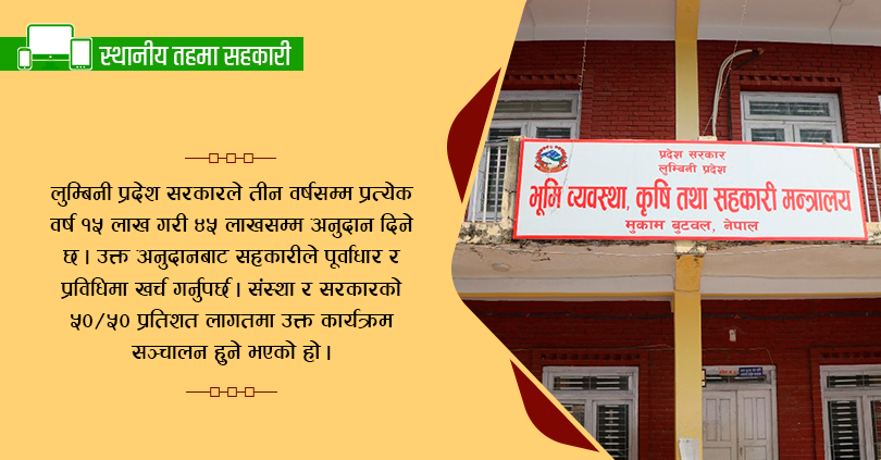 लुम्बिनी सरकारको एक स्थानीय तह, एक उद्यम कार्यक्रम 